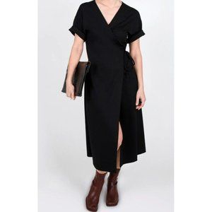 Paridaez Women's Heron 4 In 1 Wrap Dress Black Size M $298